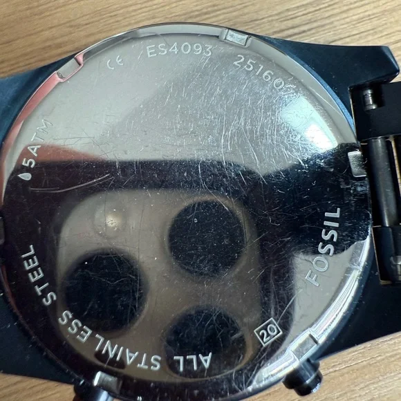 Fossil Perfect Boyfriend Blue Chronograph Watch - Picture 4 of 6